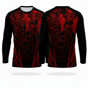 piston velocity long sleeve top inferno red